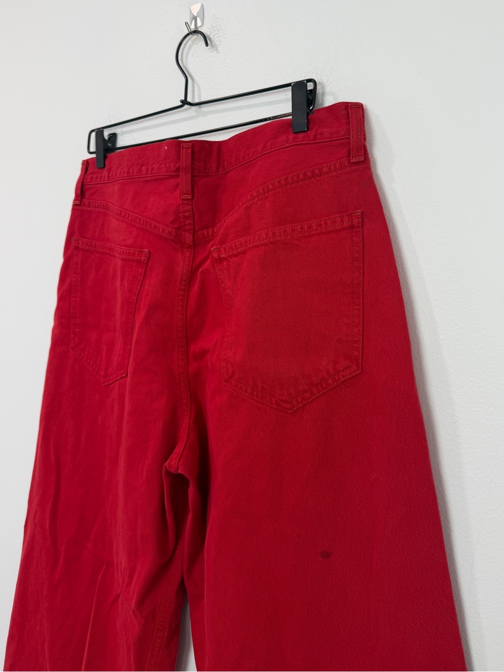 Agolde Twist Wide Barrel Leg Jean in Tomato Red NWOT Size 30 - Picture 6 of 10